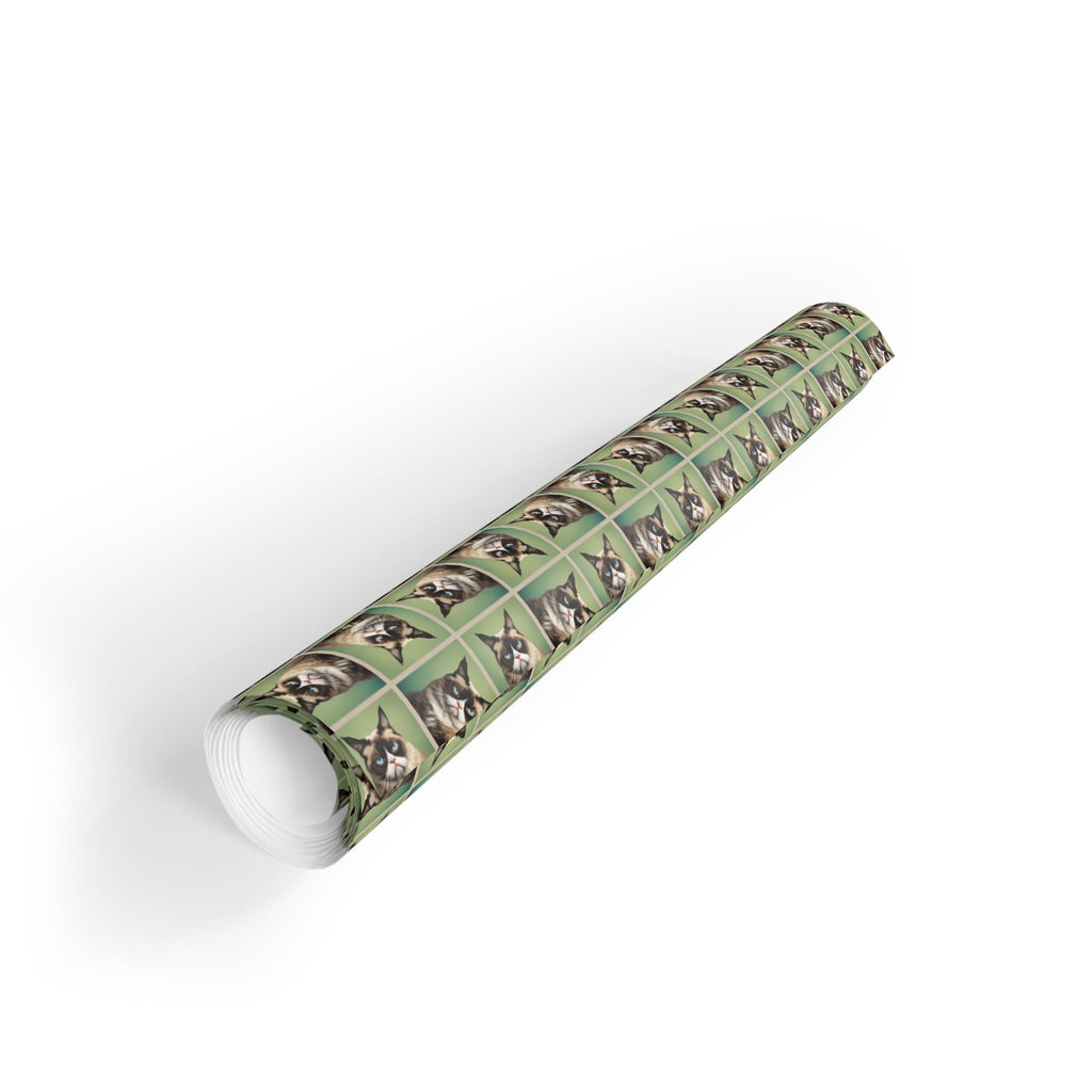 Whimsical Irritable Cat Gift Wrapping Paper Roll - Perfect for Animal Lovers - Paper Products, Gift Wrapping Paper - EpiAl's Shop