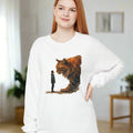 Whimsical Long Sleeve T-Shirt with Giant Cat Design - Clothing, T-shirts, Long - Sleeve - EpiAl's Shop