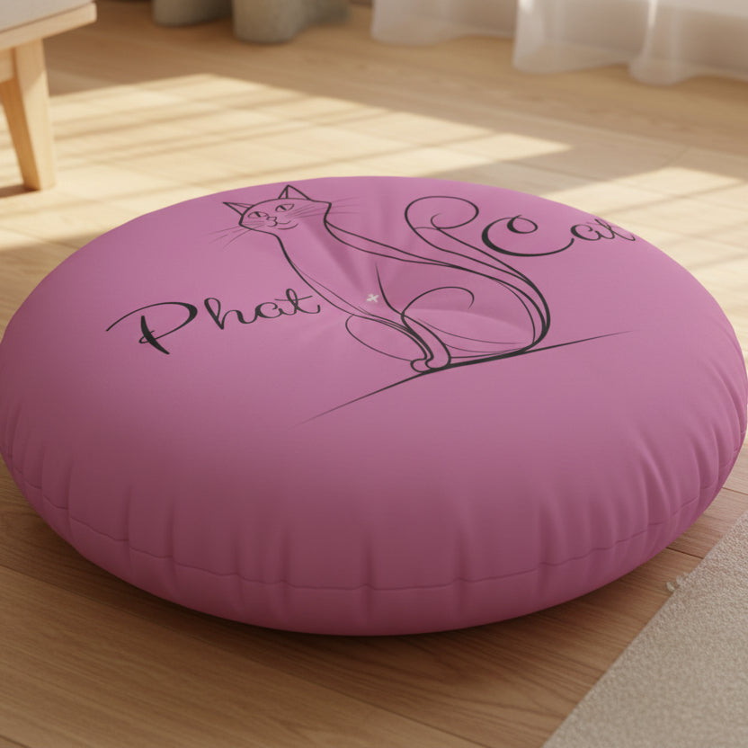 Whimsical Phat Cat Tufted Floor Pillow - Decor, Home, Pillows - EpiAl's Shop