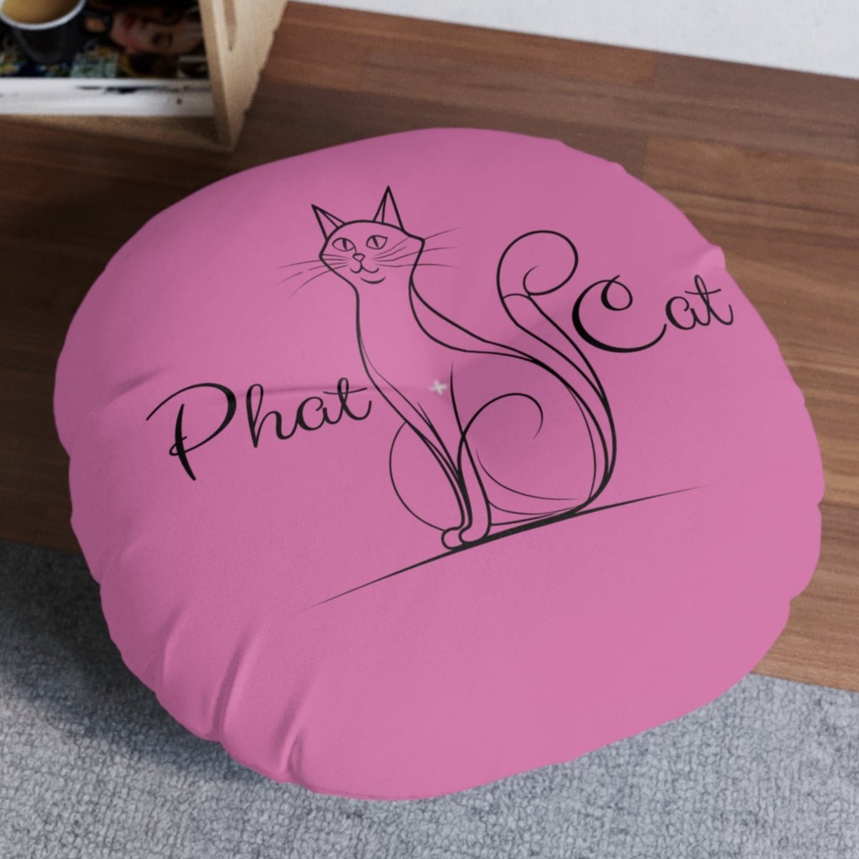 Whimsical Phat Cat Tufted Floor Pillow - Decor, Home, Pillows - EpiAl's Shop