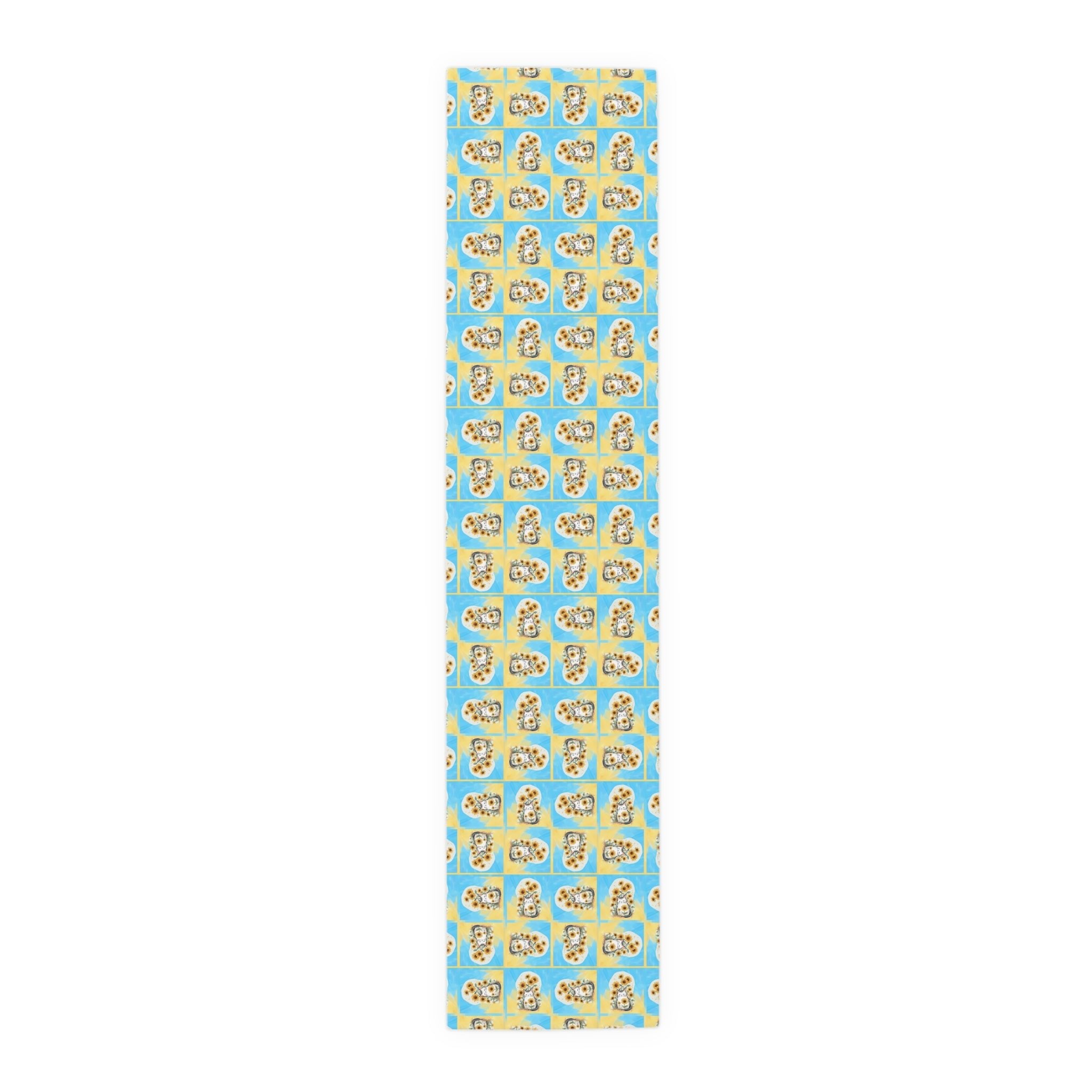 Whimsical Sunflower Kitty Table Runner - Decor, Dining, Table Decor - EpiAl's Shop