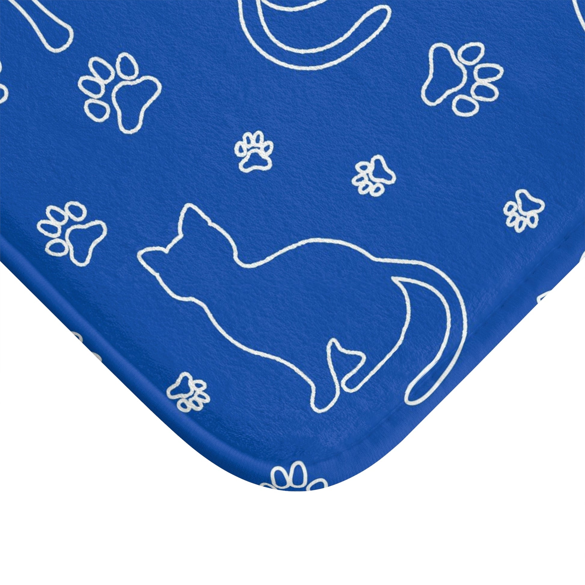 White Kitties on Blue Bath Mat - Home Decor - Epileptic Al’s Shop