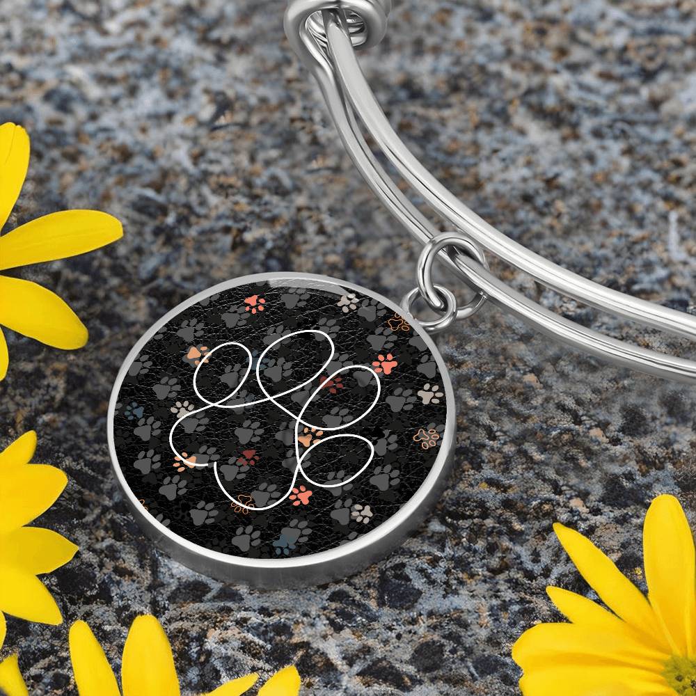 White Paw on Leather Bracelet - Jewelry - Epileptic Al’s Shop
