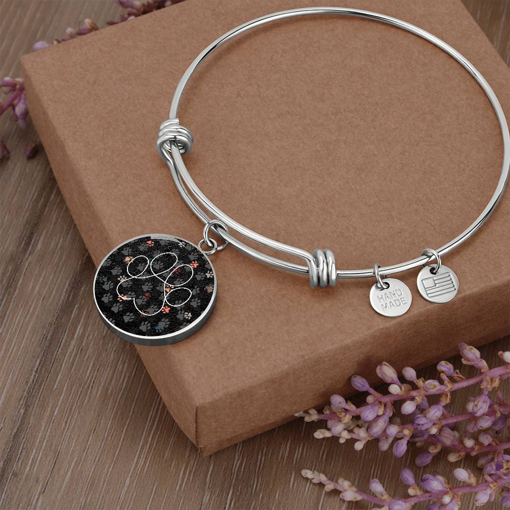 White Paw on Leather Bracelet - Jewelry - Epileptic Al’s Shop
