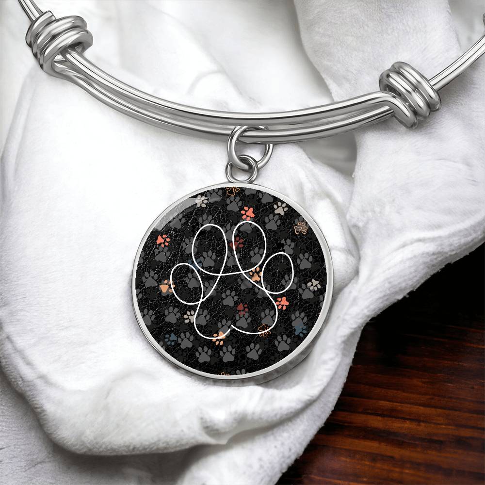 White Paw on Leather Bracelet - Jewelry - Epileptic Al’s Shop