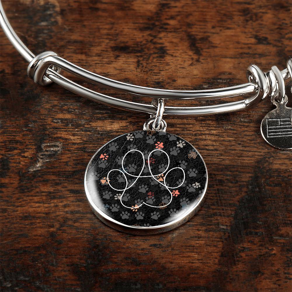 White Paw on Leather Bracelet - Jewelry - Epileptic Al’s Shop