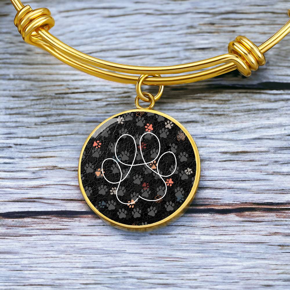 White Paw on Leather Bracelet - Jewelry - Epileptic Al’s Shop