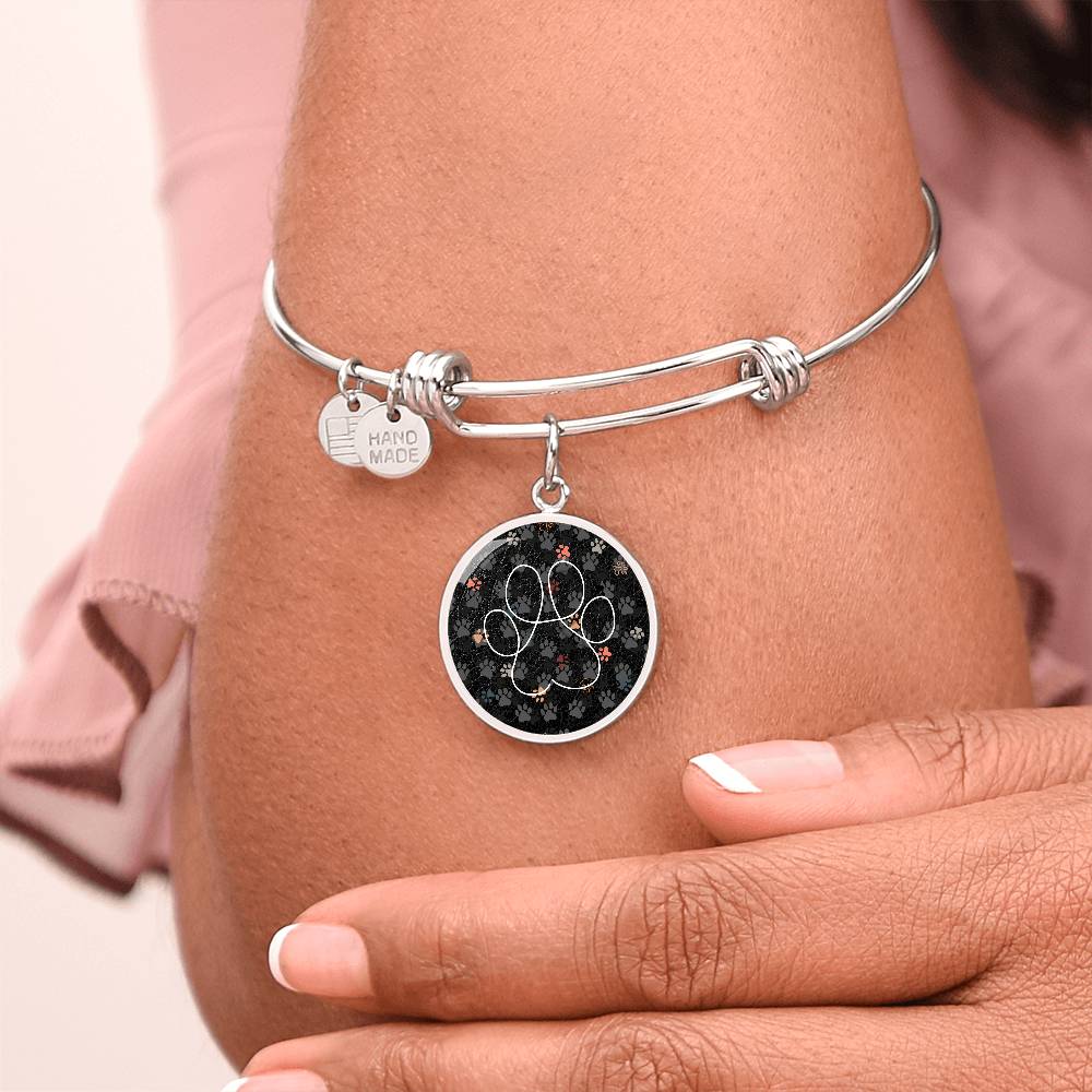 White Paw on Leather Bracelet - Jewelry - Epileptic Al’s Shop