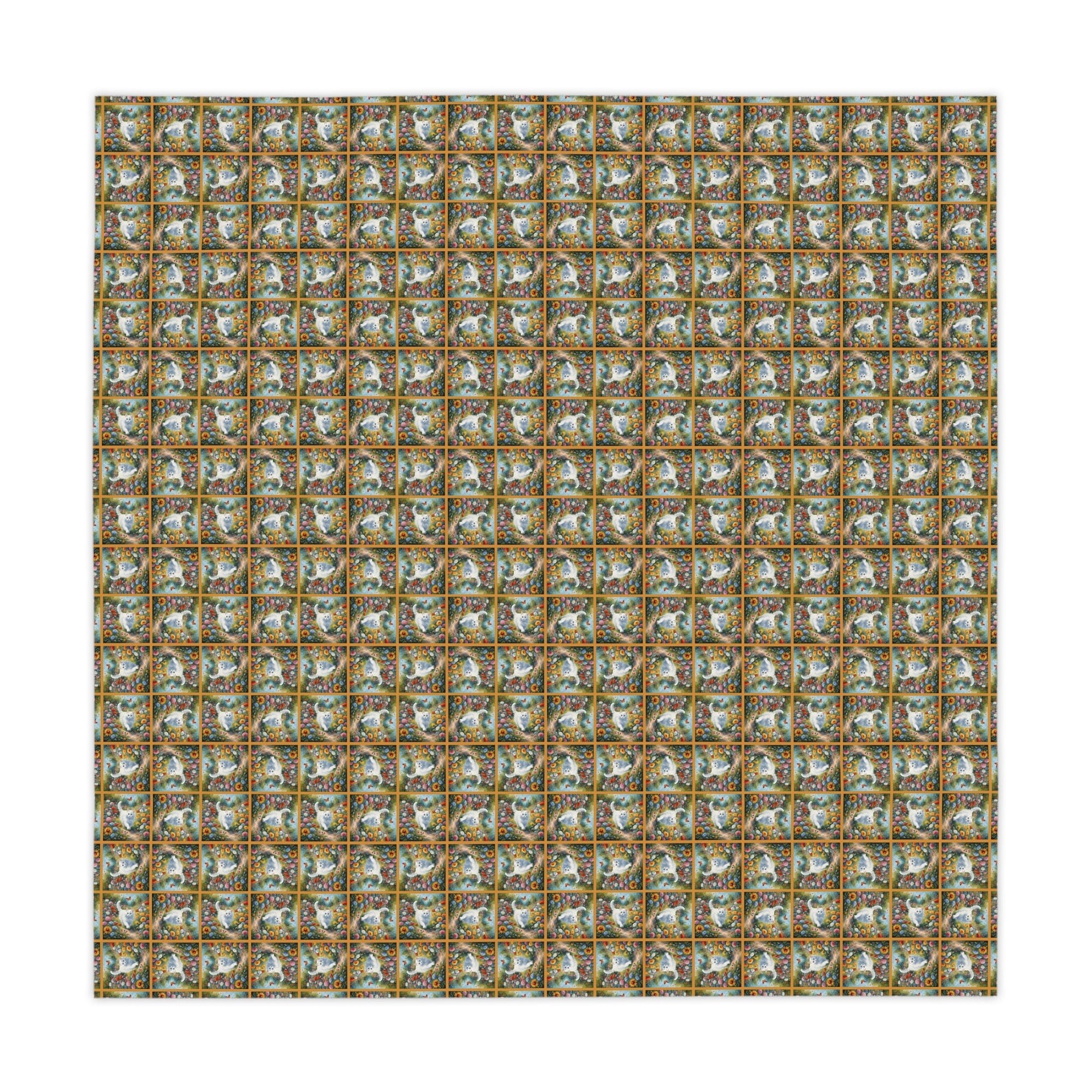 White Spring Kitties Tablecloth - Decor, Dining, Table Decor - EpiAl's Shop