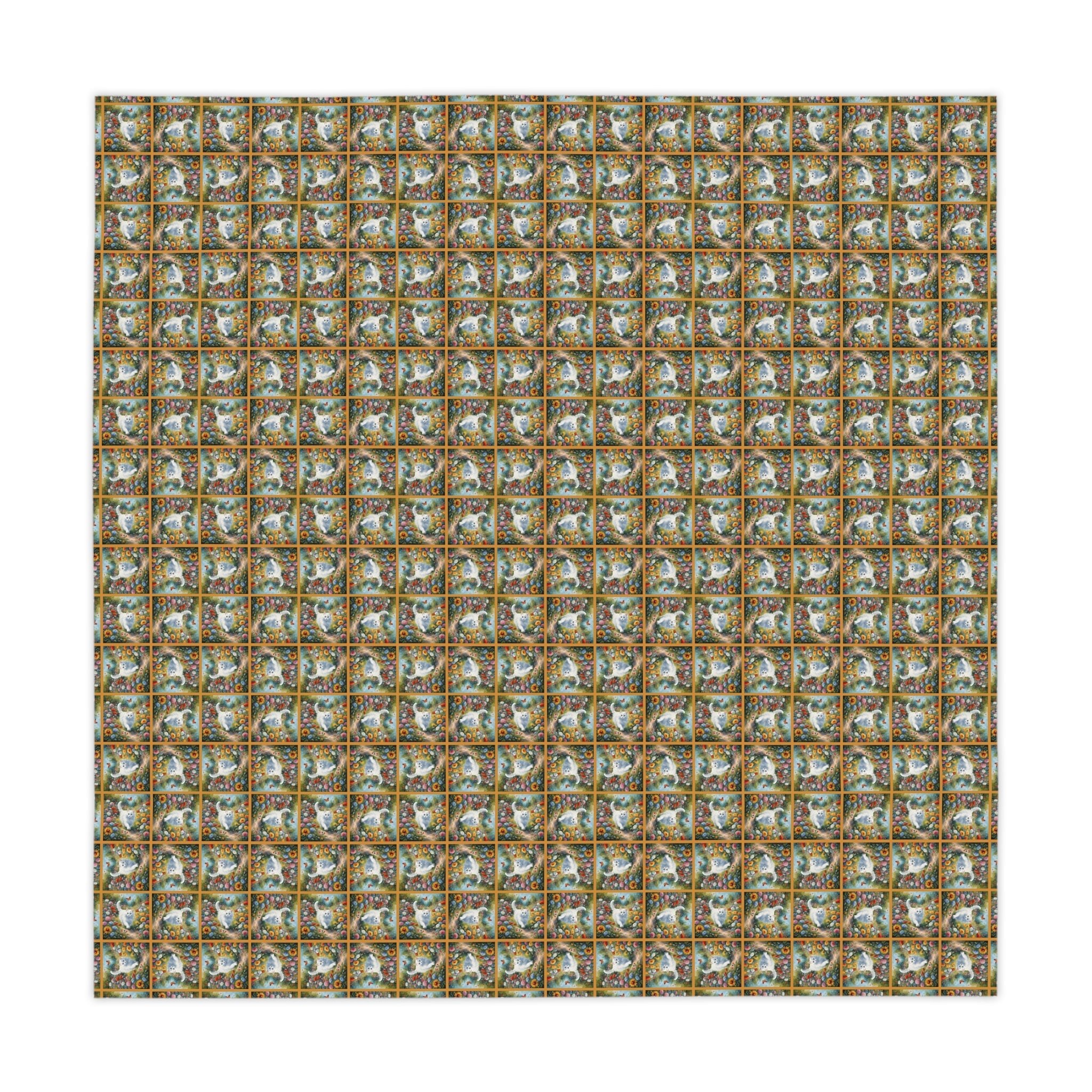 White Spring Kitties Tablecloth - Decor, Dining, Table Decor - EpiAl's Shop