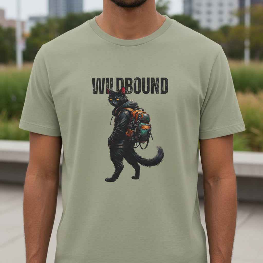 Wildbound Backpack Cat Heavyweight Faded Tee - Clothing, Unisex, T-Shirts - EpiAl's Shop