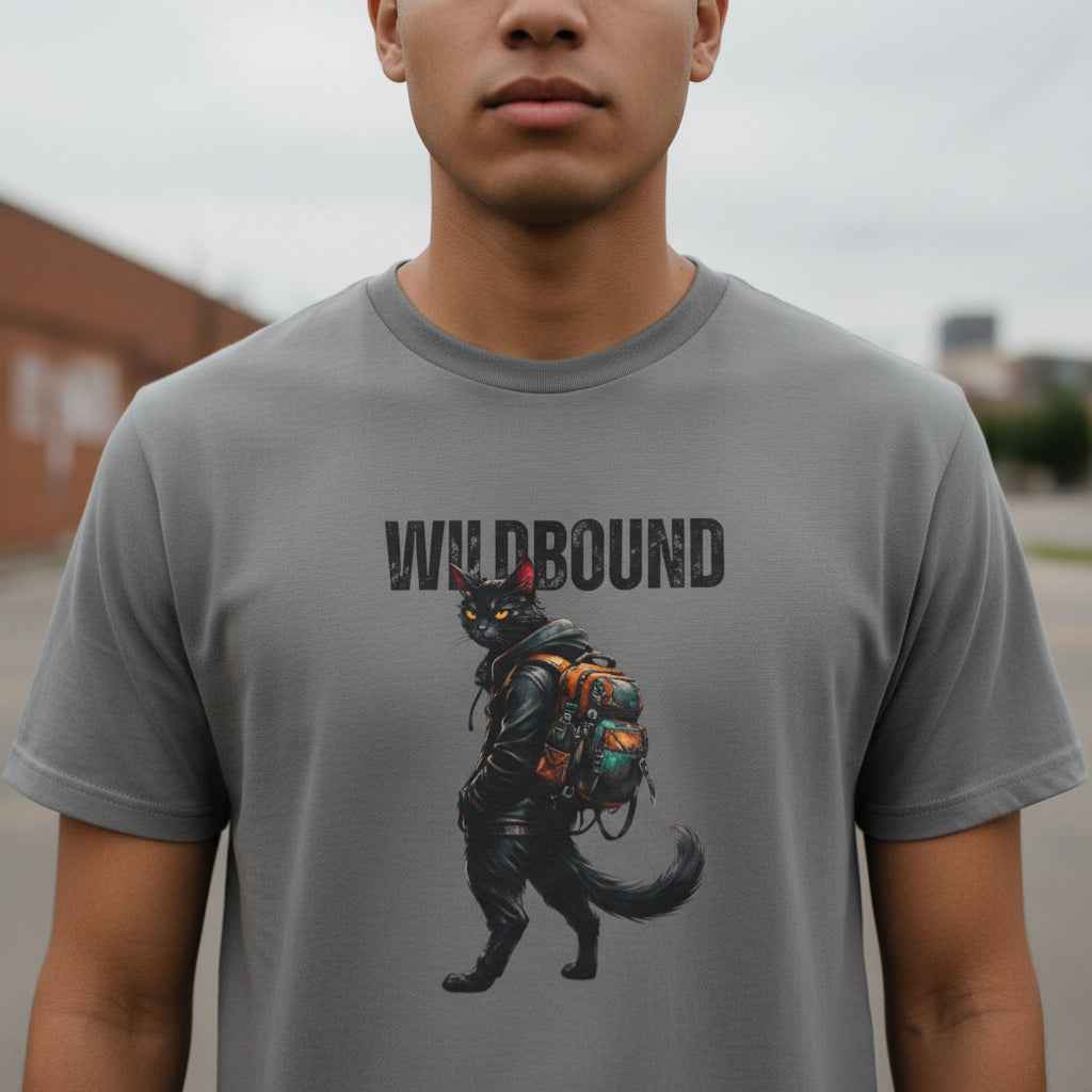 Wildbound Backpack Cat Heavyweight Faded Tee - Clothing, Unisex, T-Shirts - EpiAl's Shop