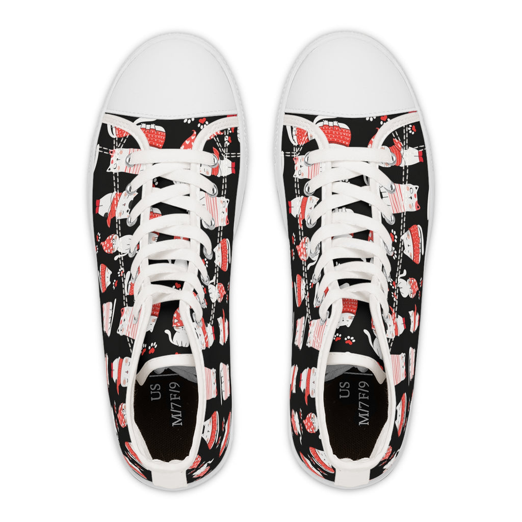 Winter Cats Women's High Top Sneakers - Shoes & Sneakers - EpiAl's Shop