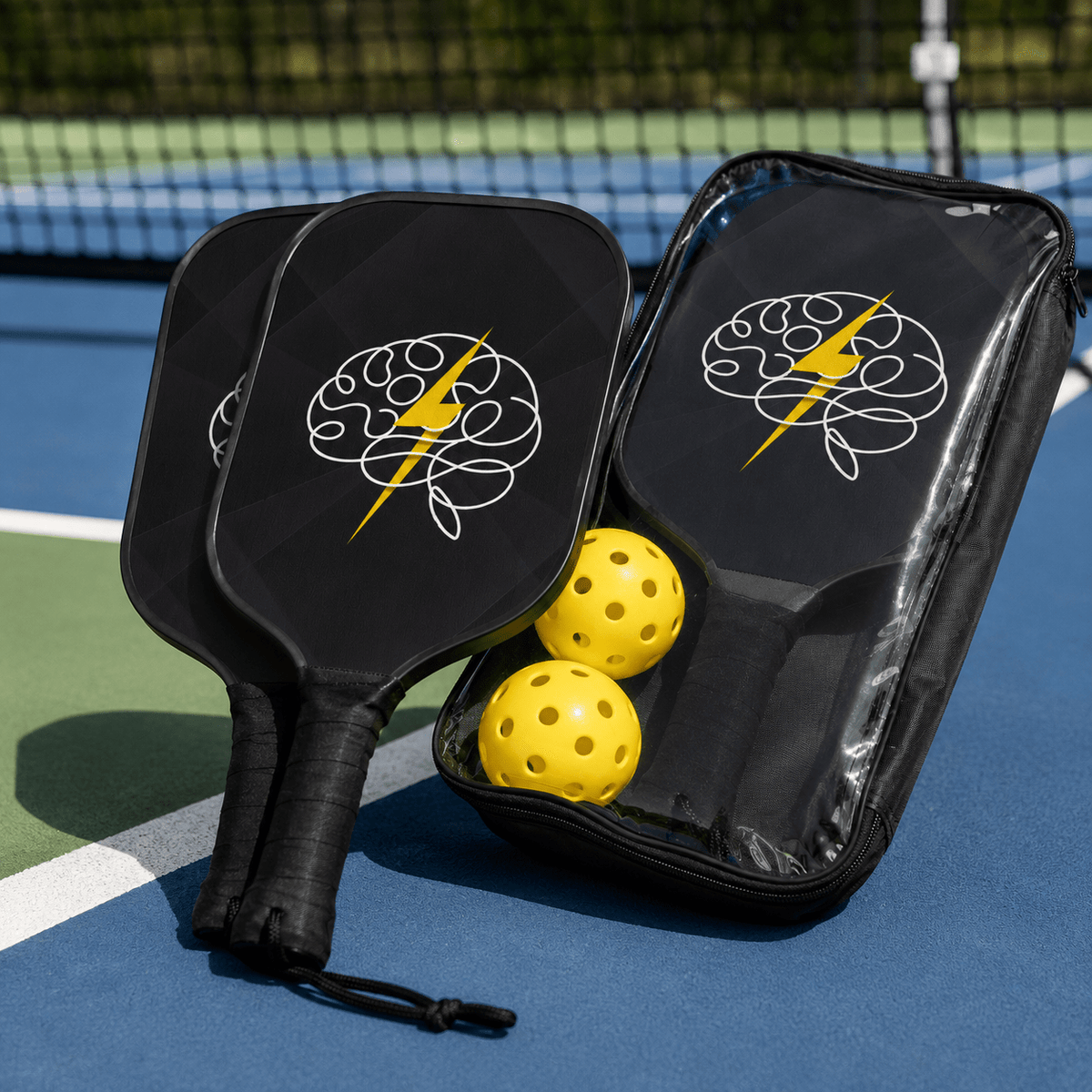 Wired Different Brain & Lightning Pickleball Set - Toys & Games, Pickleball - EpiAl's Shop