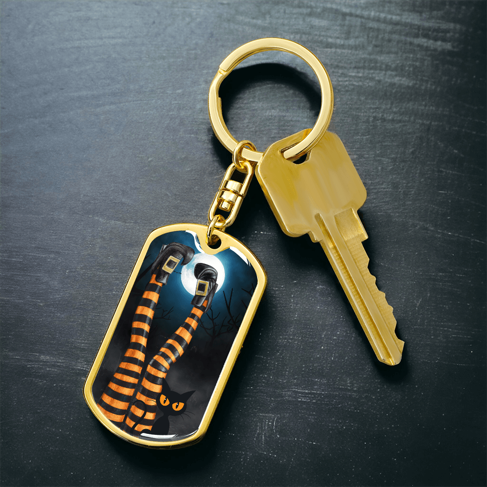 Witchy Cat Lady Legs Keychain - Jewelry, Keychains - EpiAl's Shop