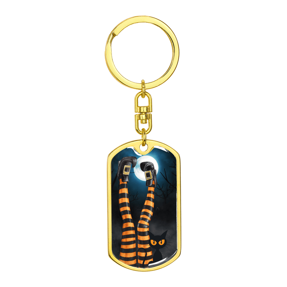 Witchy Cat Lady Legs Keychain - Jewelry, Keychains - EpiAl's Shop