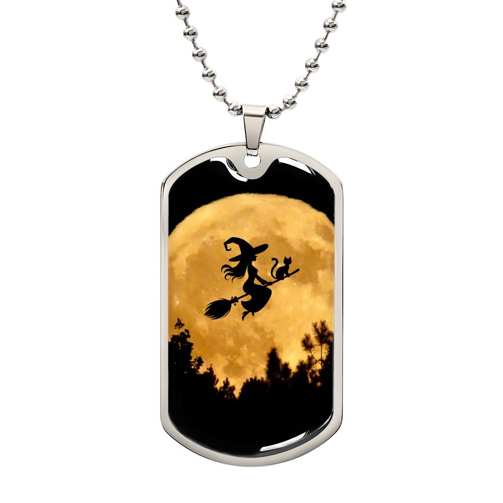 Witchy Woman Halloween Dog Tag Necklace - Jewelry - EpiAl's Shop