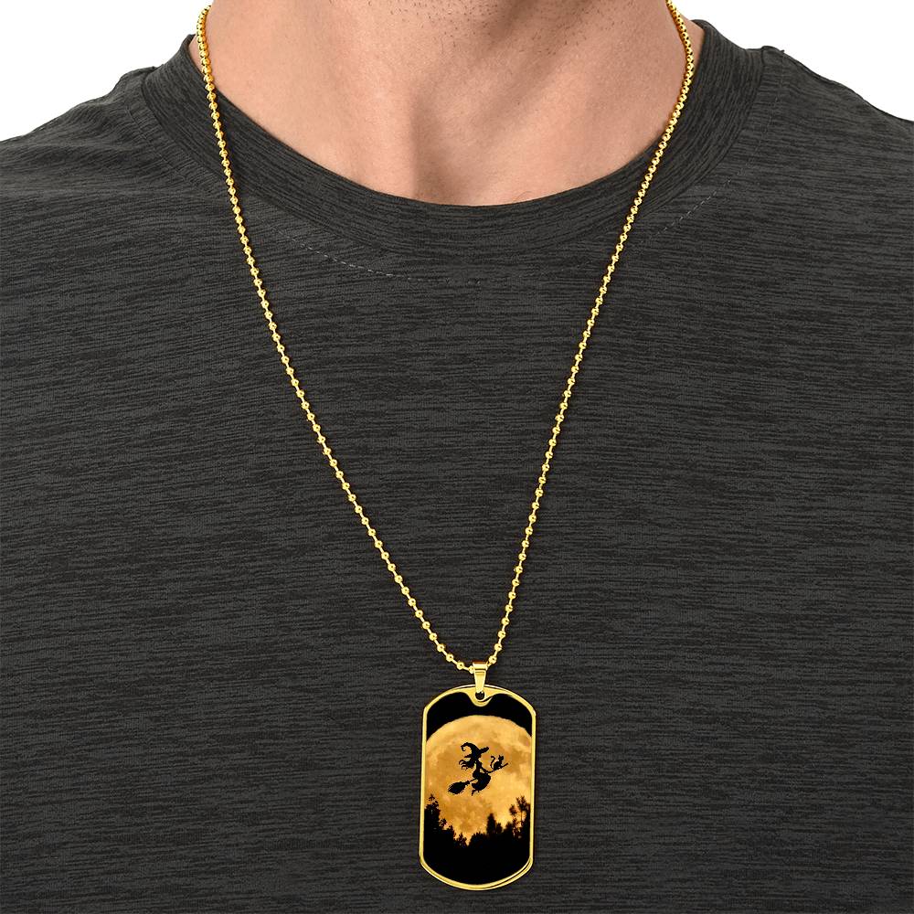 Witchy Woman Halloween Dog Tag Necklace - Jewelry - EpiAl's Shop
