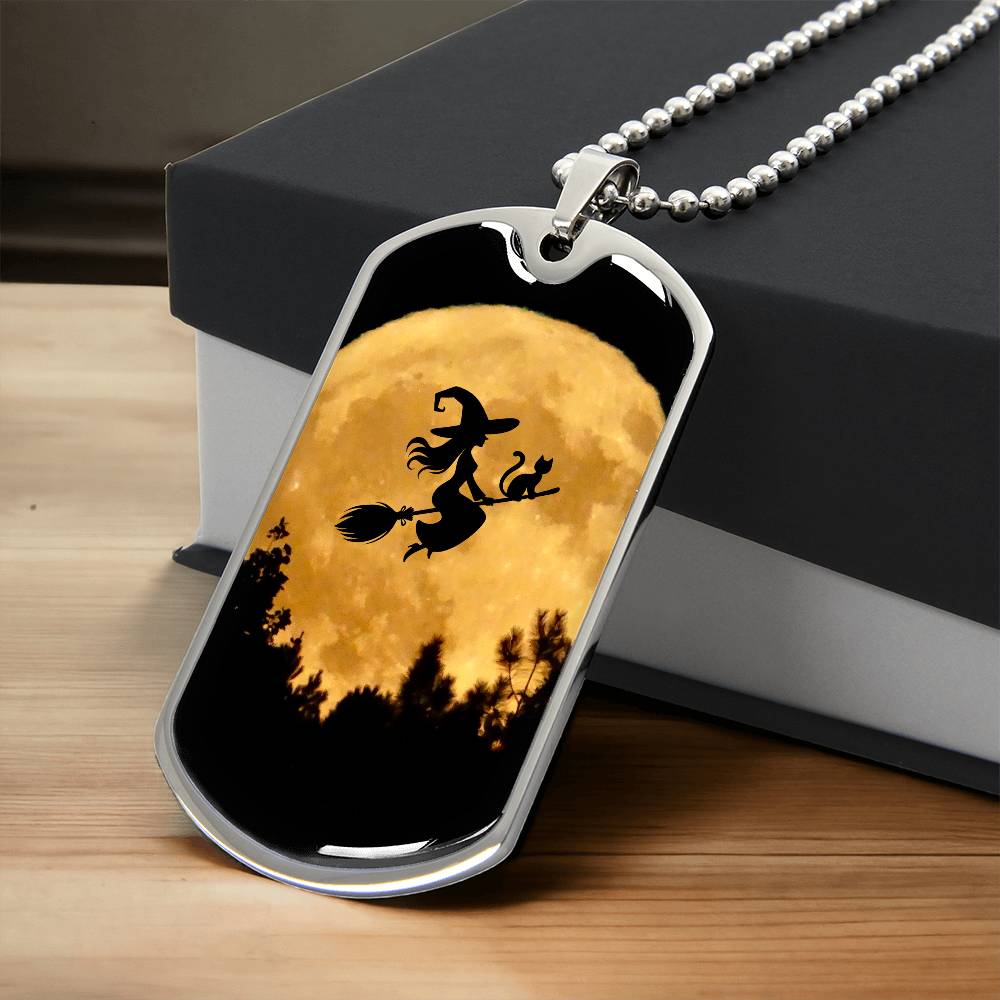 Witchy Woman Halloween Dog Tag Necklace - Jewelry - EpiAl's Shop
