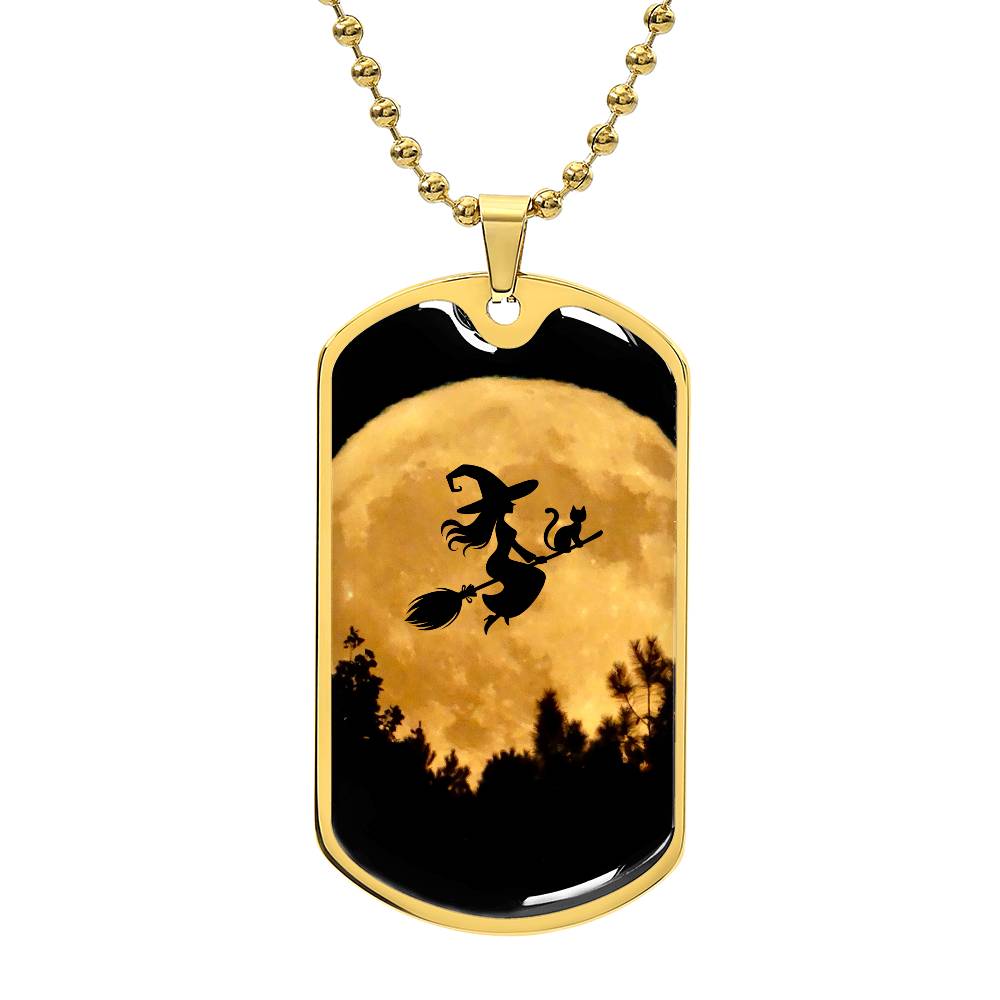 Witchy Woman Halloween Dog Tag Necklace - Jewelry - EpiAl's Shop