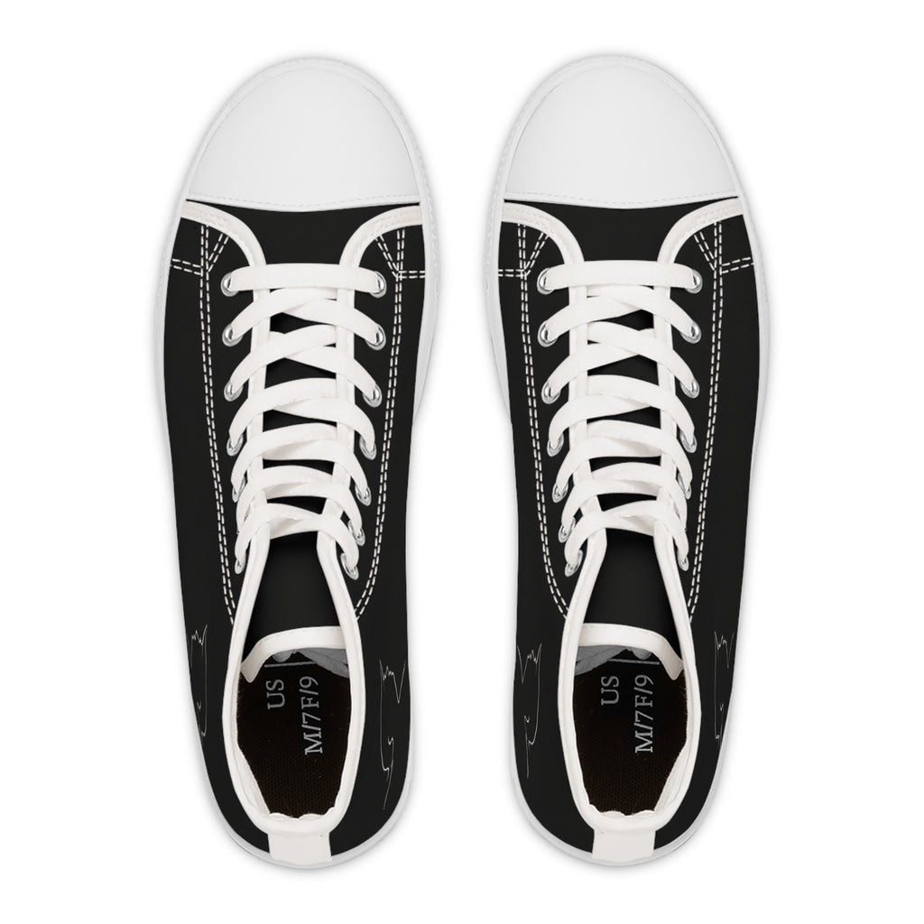 Women’s Black High-Top Sneakers – Political Parody Statement Shoes - Shoes, Sneakers - EpiAl's Shop