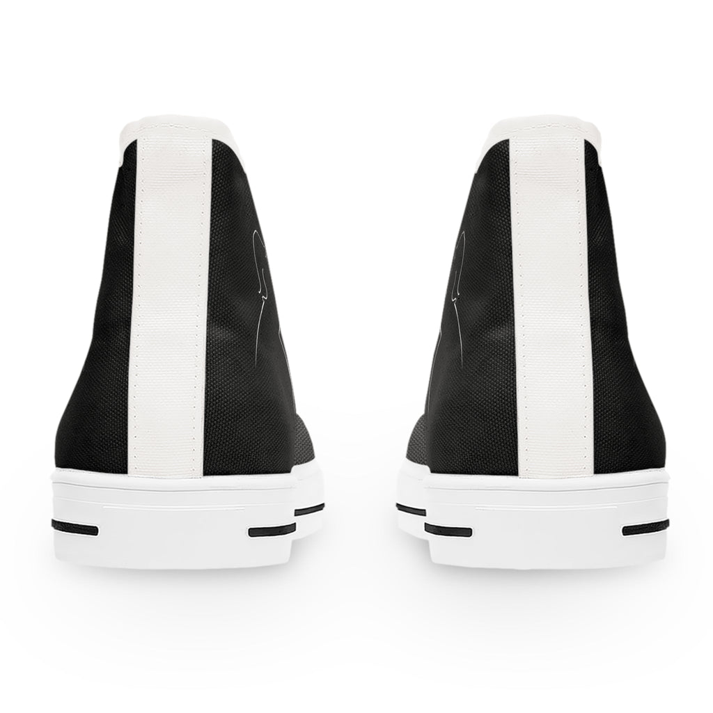 Women’s Black High-Top Sneakers – Political Parody Statement Shoes - Shoes, Sneakers - EpiAl's Shop