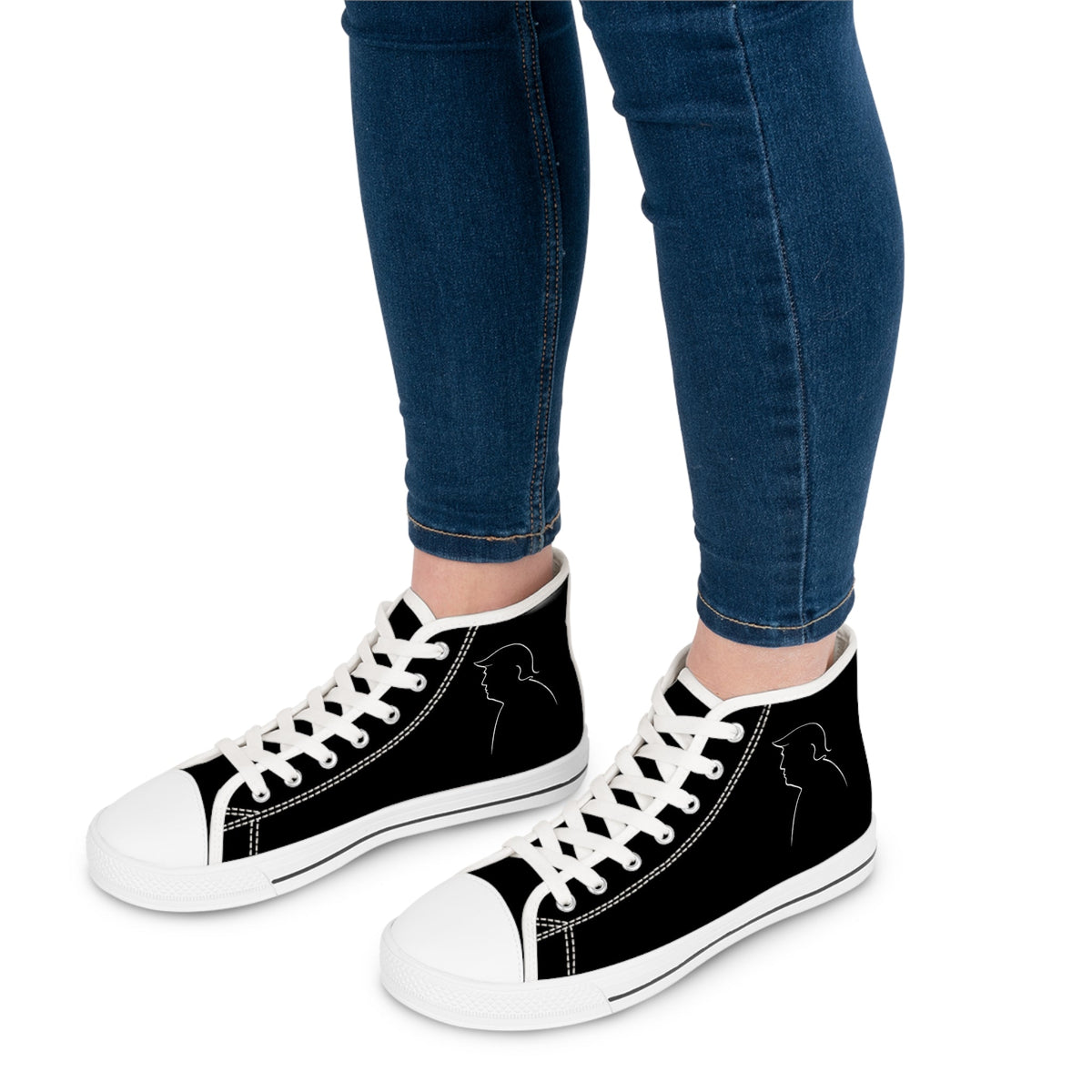 Women’s Black High-Top Sneakers – Political Parody Statement Shoes - Shoes, Sneakers - EpiAl's Shop