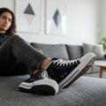 Women’s Black High-Top Sneakers – Political Parody Statement Shoes - Shoes, Sneakers - EpiAl's Shop