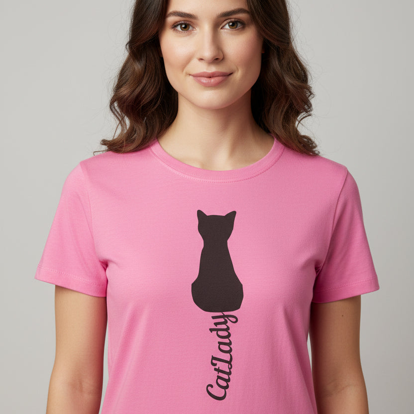 Women's Cat Lady Tee, Feline Lover Shirt - Clothing, T-shirts - EpiAl's Shop