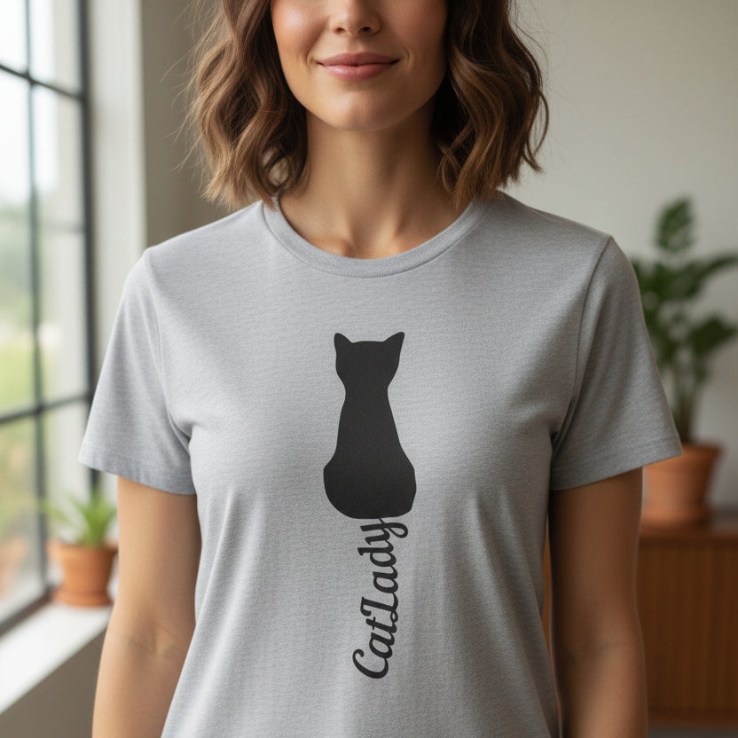 Women's Cat Lady Tee, Feline Lover Shirt - Clothing, T-shirts - EpiAl's Shop
