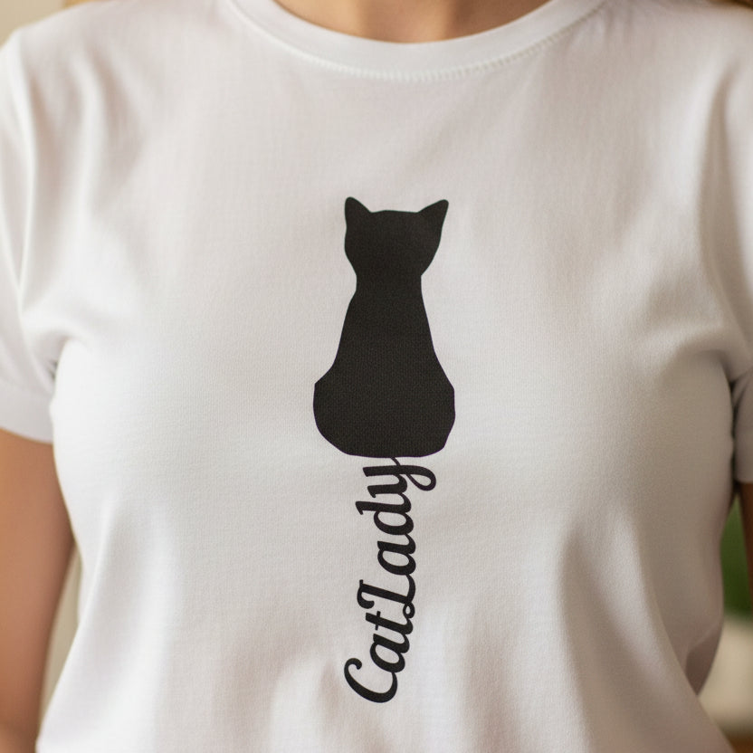 Women's Cat Lady Tee, Feline Lover Shirt - Clothing, T-shirts - EpiAl's Shop