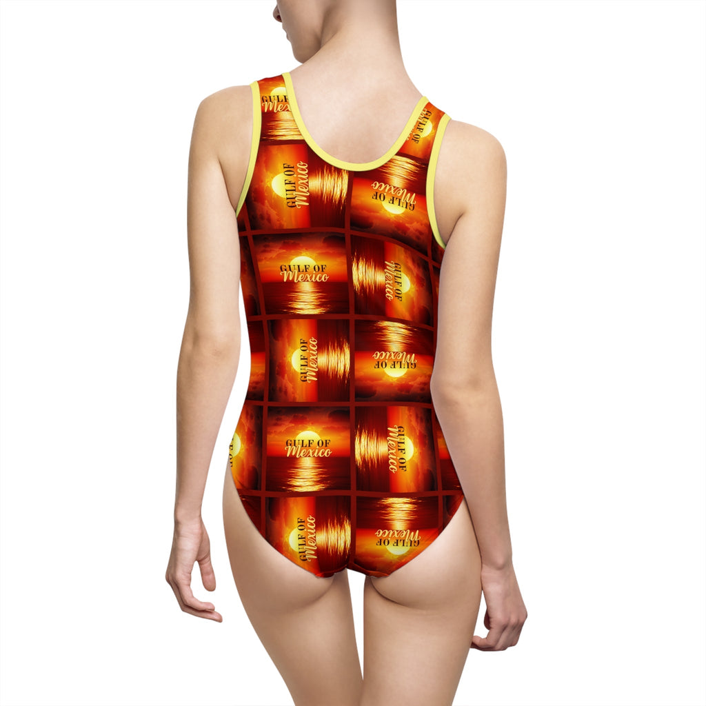 Women’s Classic One - Piece Swimsuit – Gulf of Mexico Sunset Design - Clothing, Swimwear - EpiAl's Shop