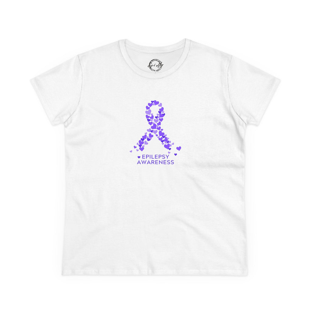 Women's Epilepsy Awareness Tee, Purple Ribbon Shirt - Clothing, T-shirts - EpiAl's Shop
