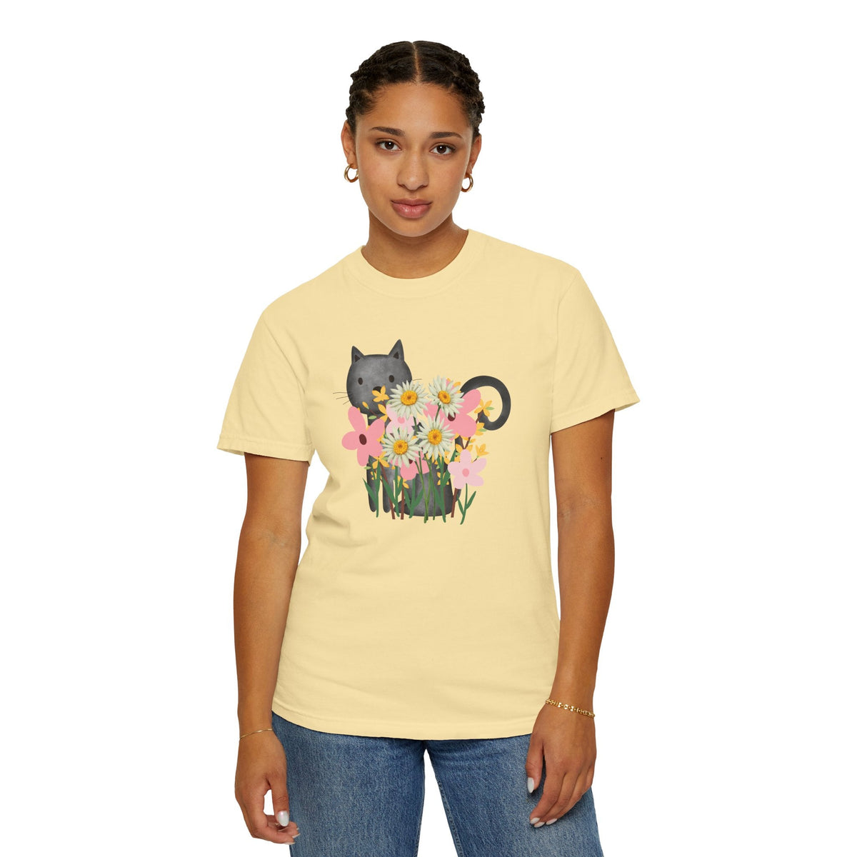 Women’s Floral Cat T-Shirt - Clothing, Women, T-Shirts - EpiAl's Shop