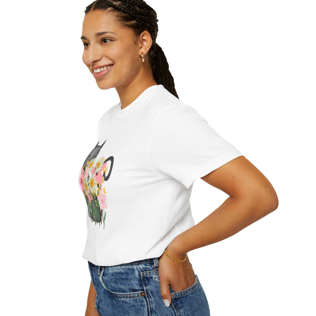 Women’s Floral Cat T-Shirt - Clothing, Women, T-Shirts - EpiAl's Shop