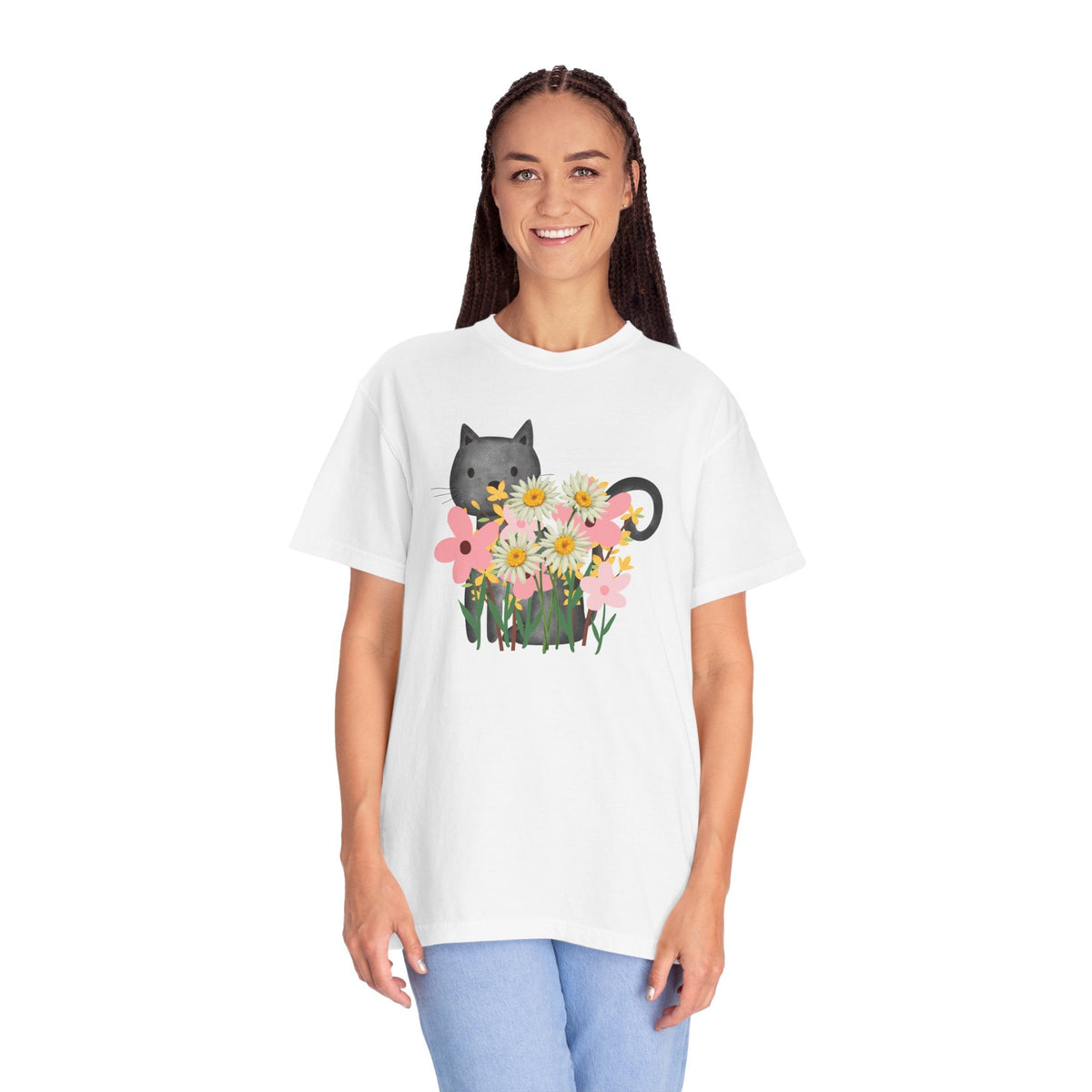 Women’s Floral Cat T-Shirt - Clothing, Women, T-Shirts - EpiAl's Shop