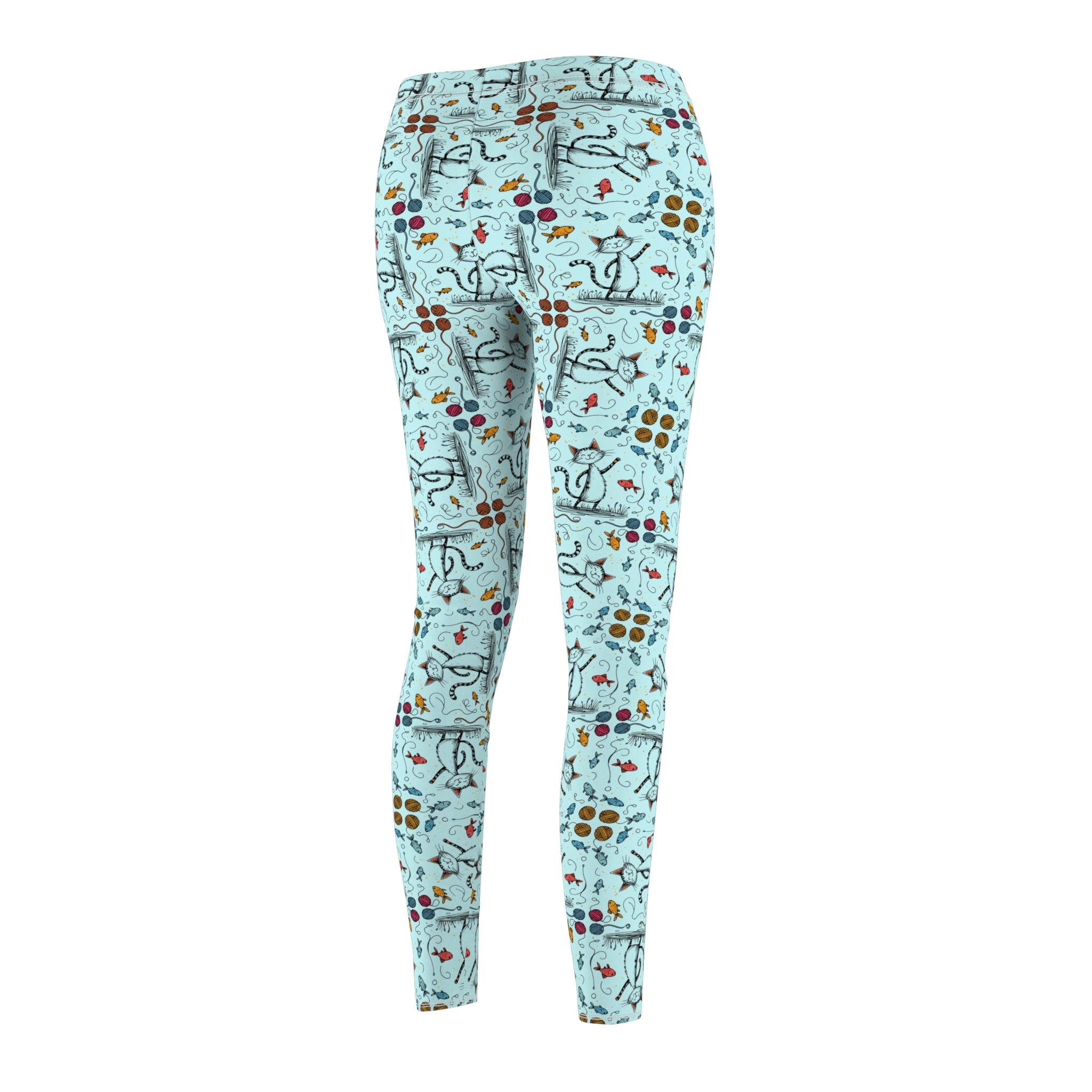 Women’s Happy Cat Pattern Casual Leggings - Clothing, Pants & Leggings - EpiAl's Shop