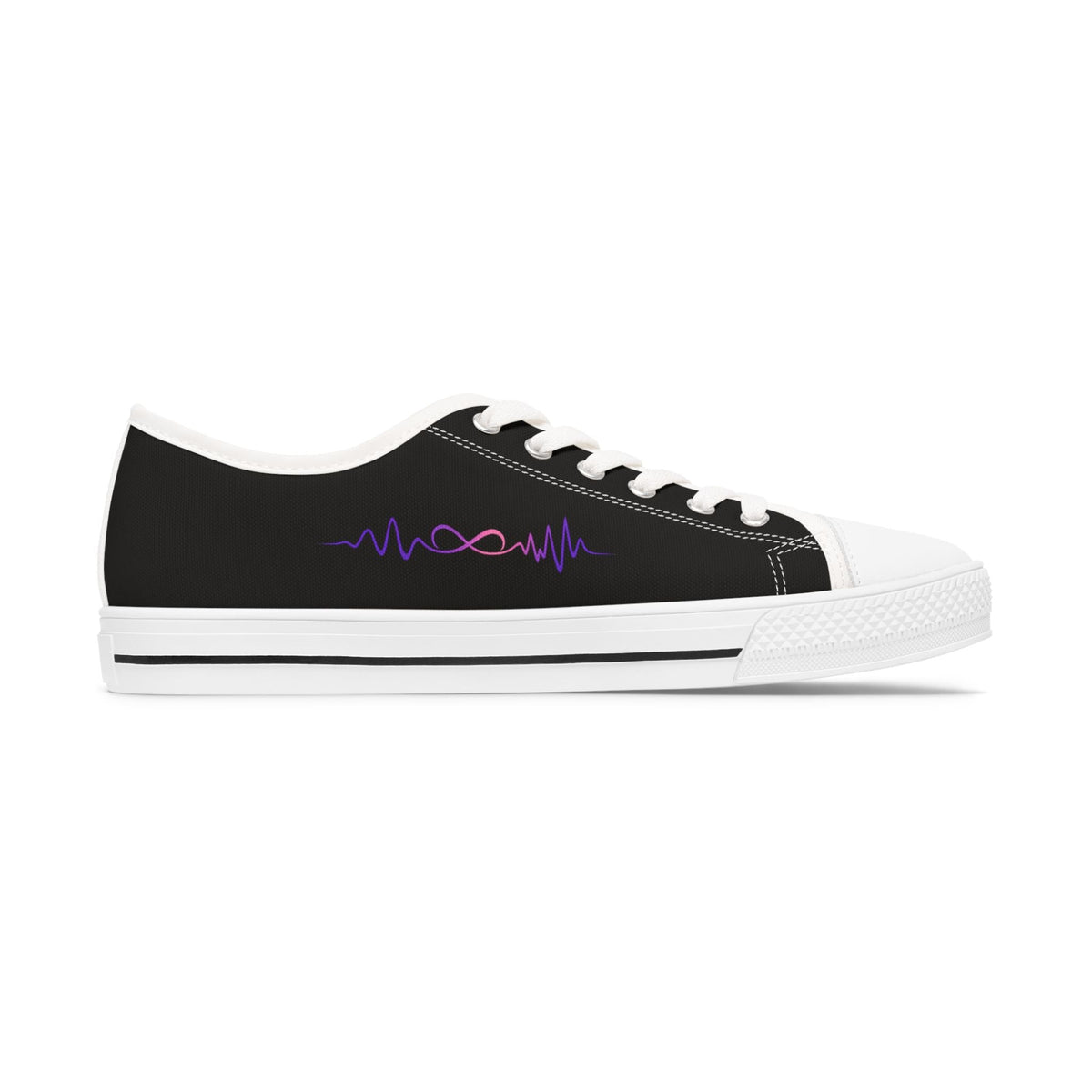 Women’s Low-Top Sneakers – My Own Frequency Epilepsy Awareness Design - Shoes, Sneakers - EpiAl's Shop