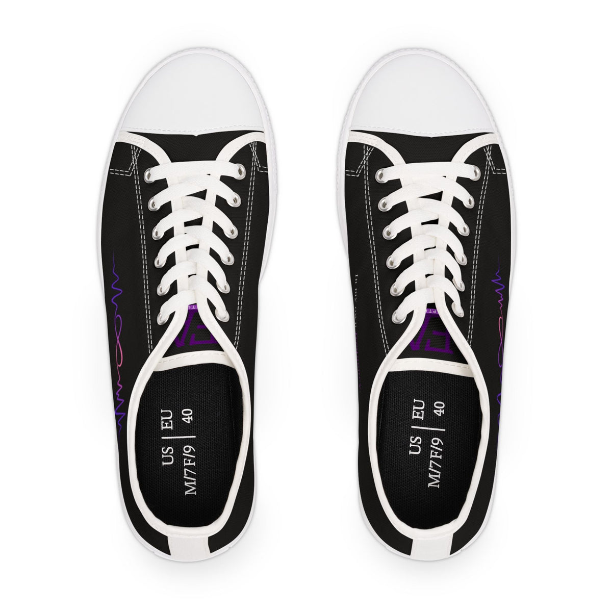 Women’s Low-Top Sneakers – My Own Frequency Epilepsy Awareness Design - Shoes, Sneakers - EpiAl's Shop