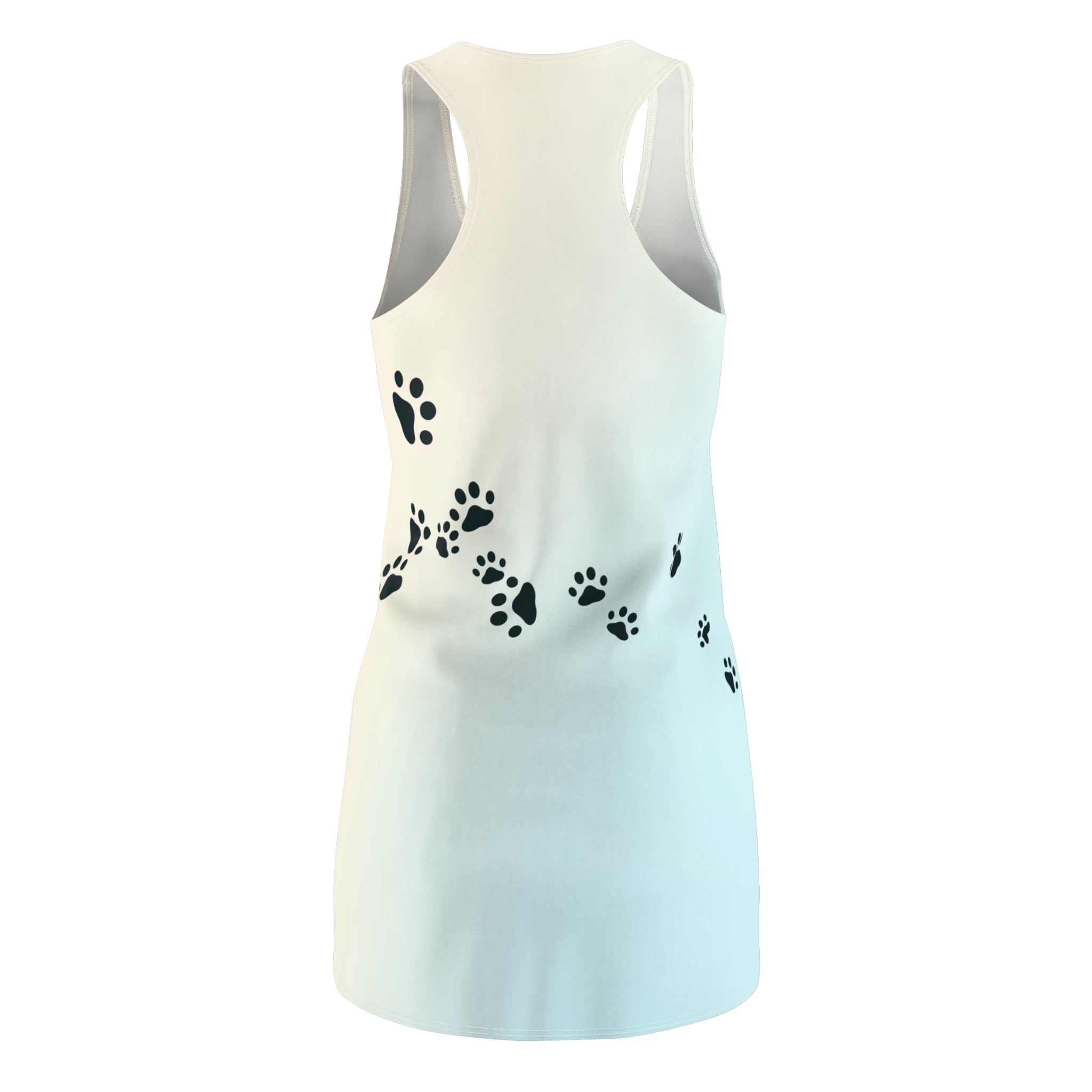 Women's Racerback Dress with Paw Print Design - Casual & Fun Pet Lovers' Apparel - Clothing, Dresses & Skirts - EpiAl's Shop