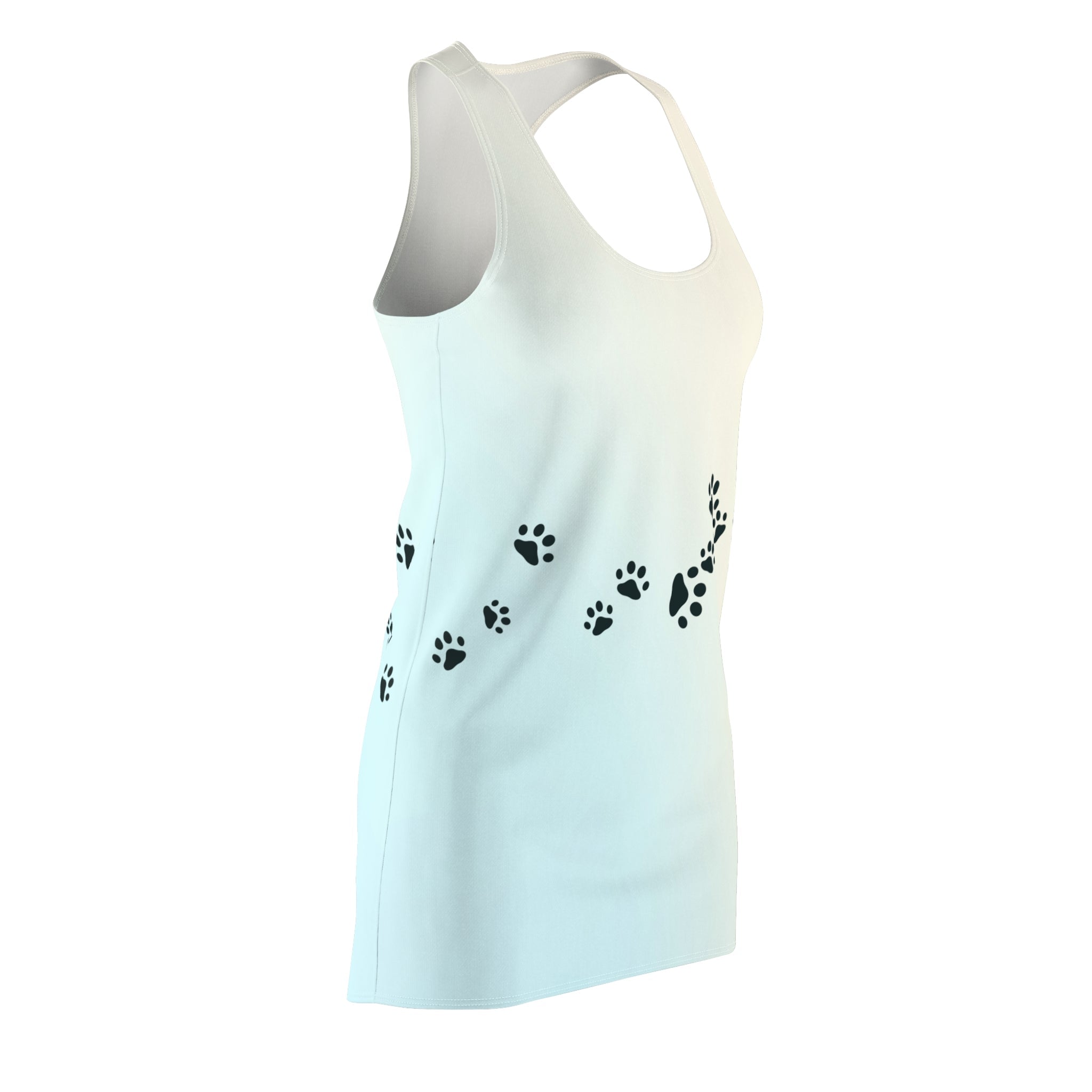 Women's Racerback Dress with Paw Print Design - Casual & Fun Pet Lovers' Apparel - Clothing, Dresses & Skirts - EpiAl's Shop