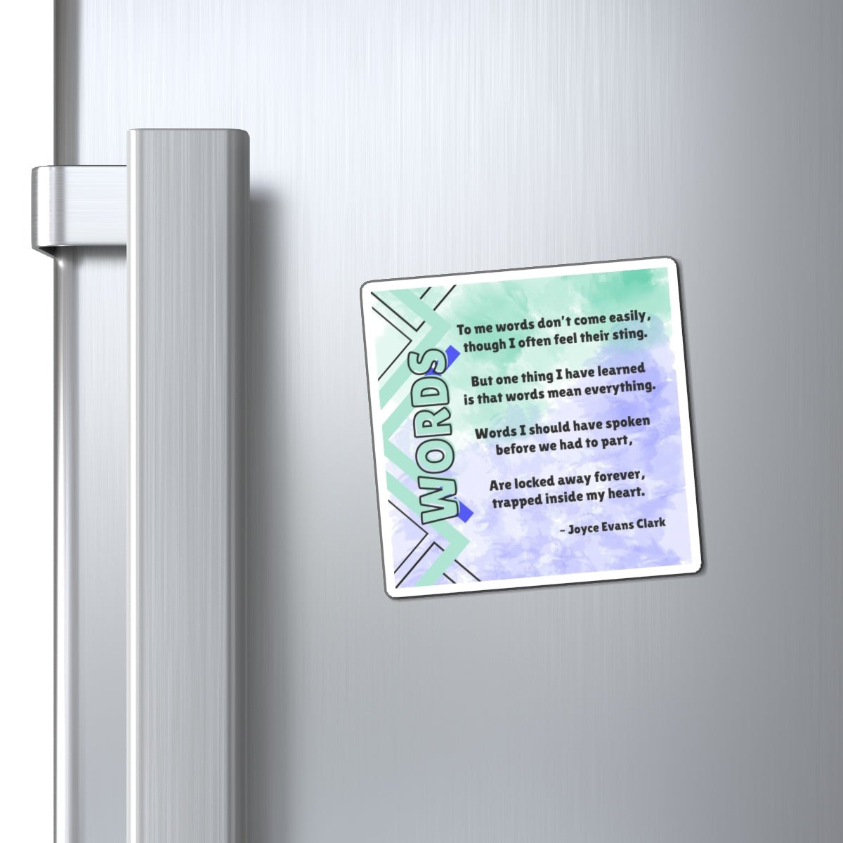 Words Inspirational Poetry Magnet, JEC - Decor, Kitchen, Magnets - EpiAl's Shop