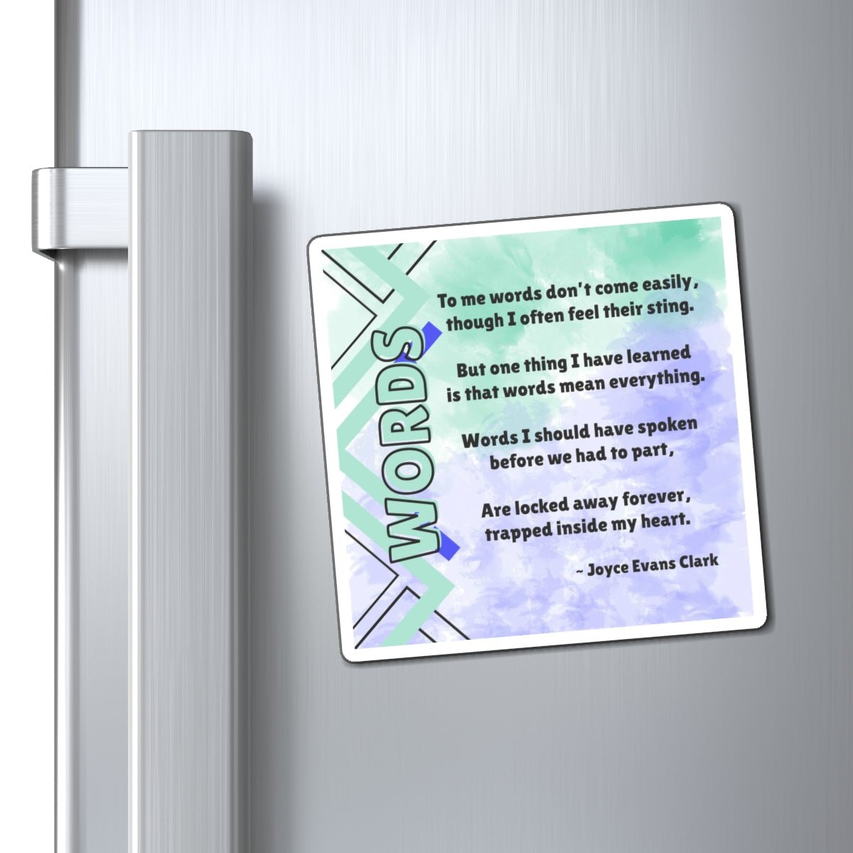 Words Inspirational Poetry Magnet, JEC - Decor, Kitchen, Magnets - EpiAl's Shop