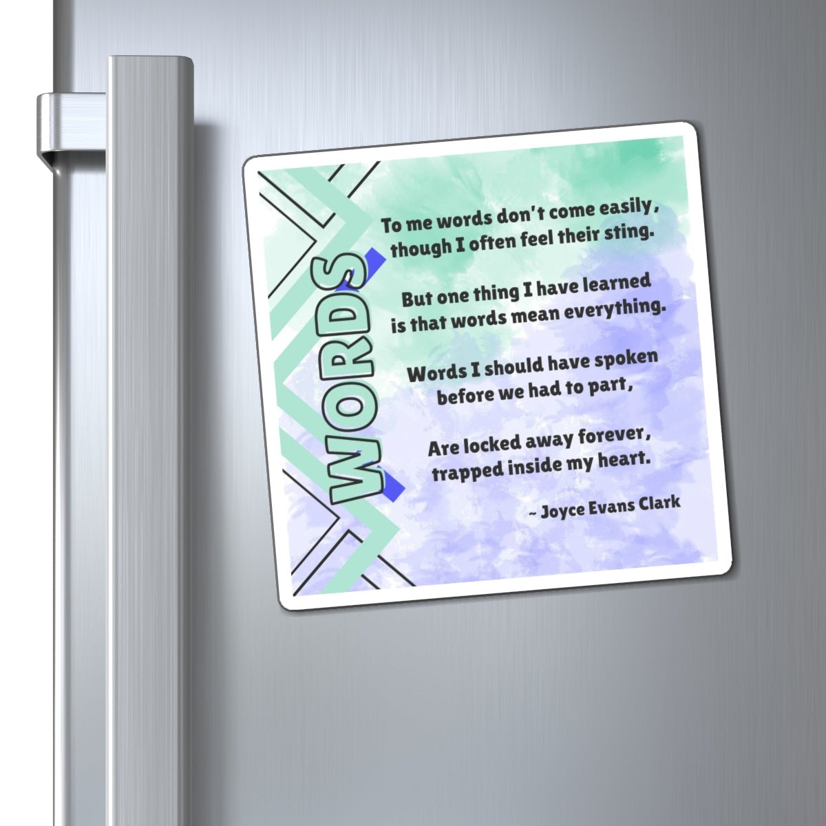 Words Inspirational Poetry Magnet, JEC - Decor, Kitchen, Magnets - EpiAl's Shop