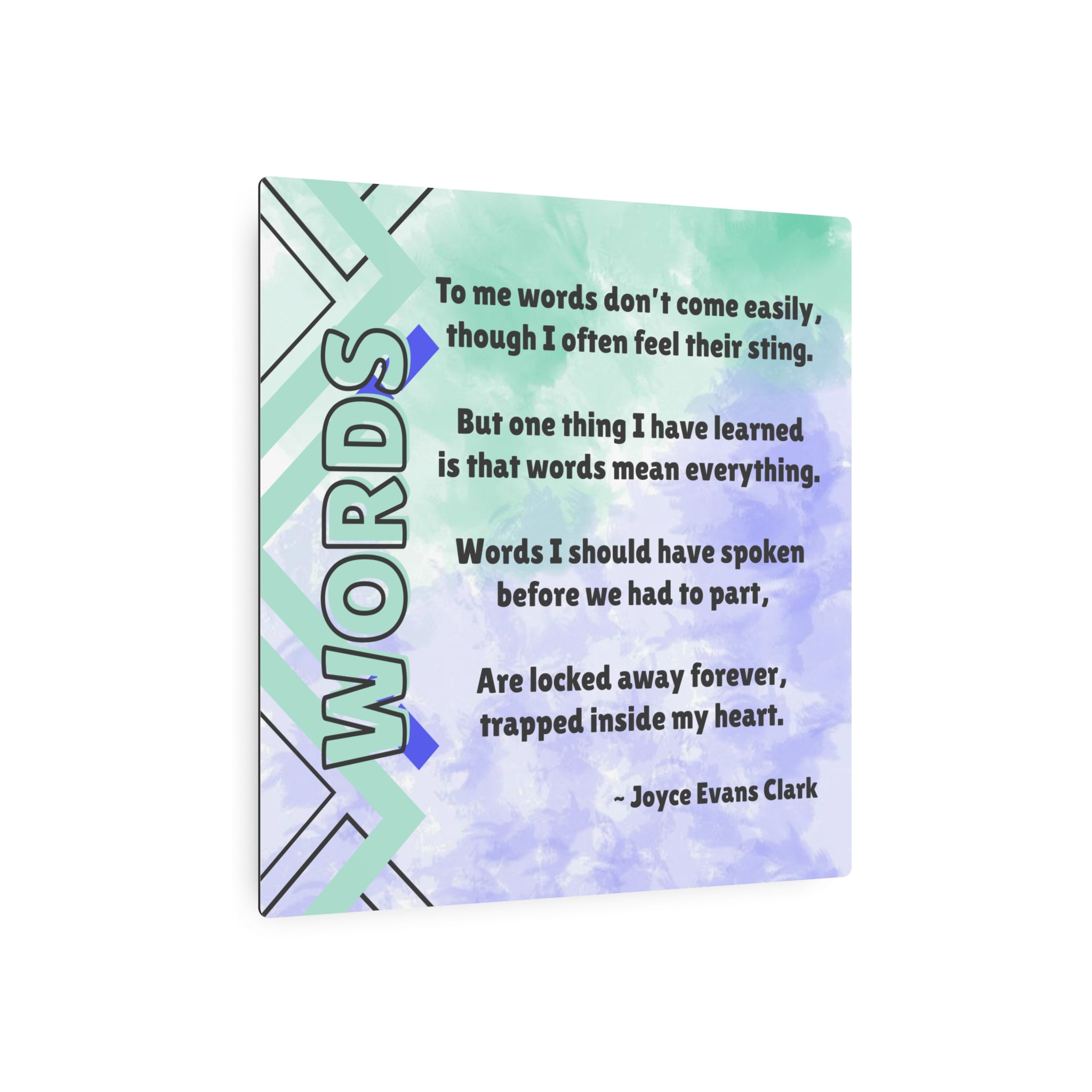 Words Poetry Metal Wall Art Sign, by JEC - Decor, Home, Artwork - EpiAl's Shop