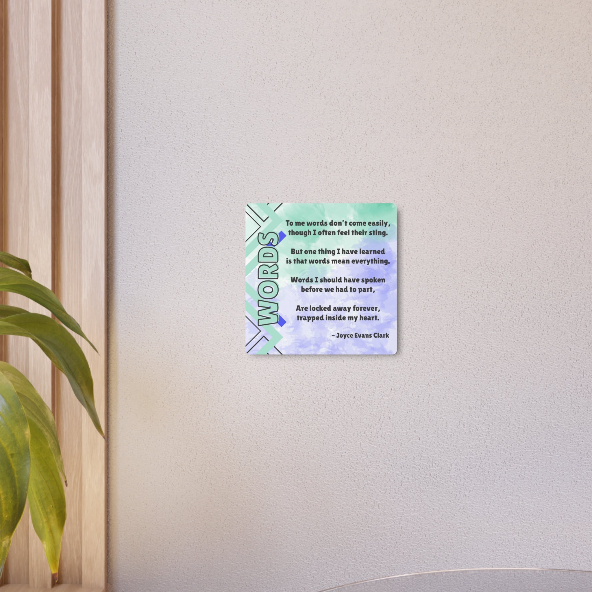 Words Poetry Metal Wall Art Sign, by JEC - Decor, Home, Artwork - EpiAl's Shop