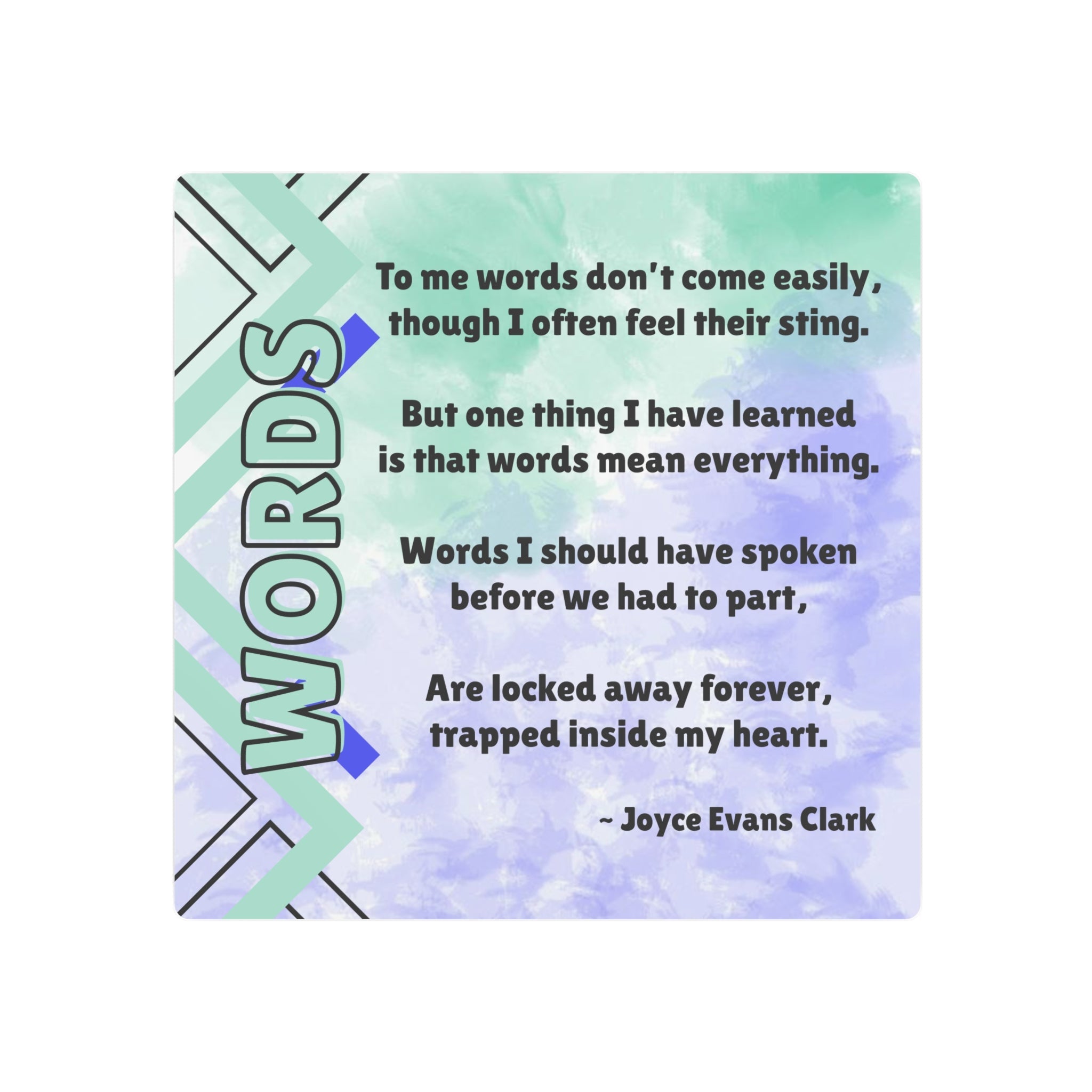 Words Poetry Metal Wall Art Sign, by JEC - Decor, Home, Artwork - EpiAl's Shop