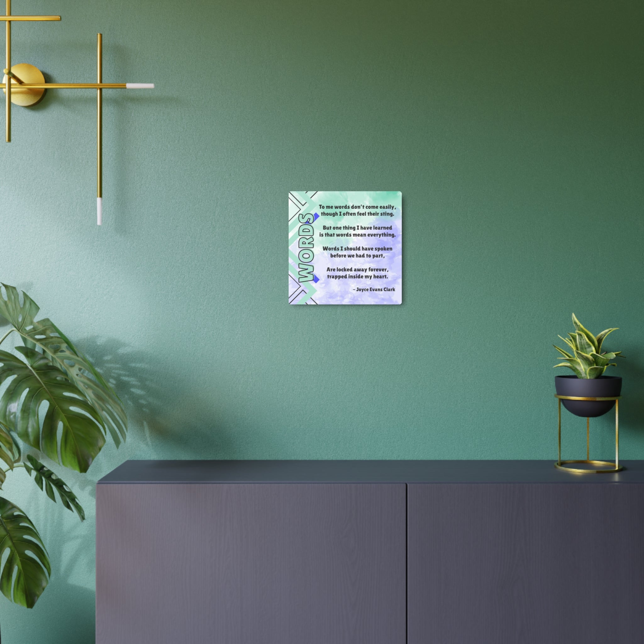 Words Poetry Metal Wall Art Sign, by JEC - Decor, Home, Artwork - EpiAl's Shop