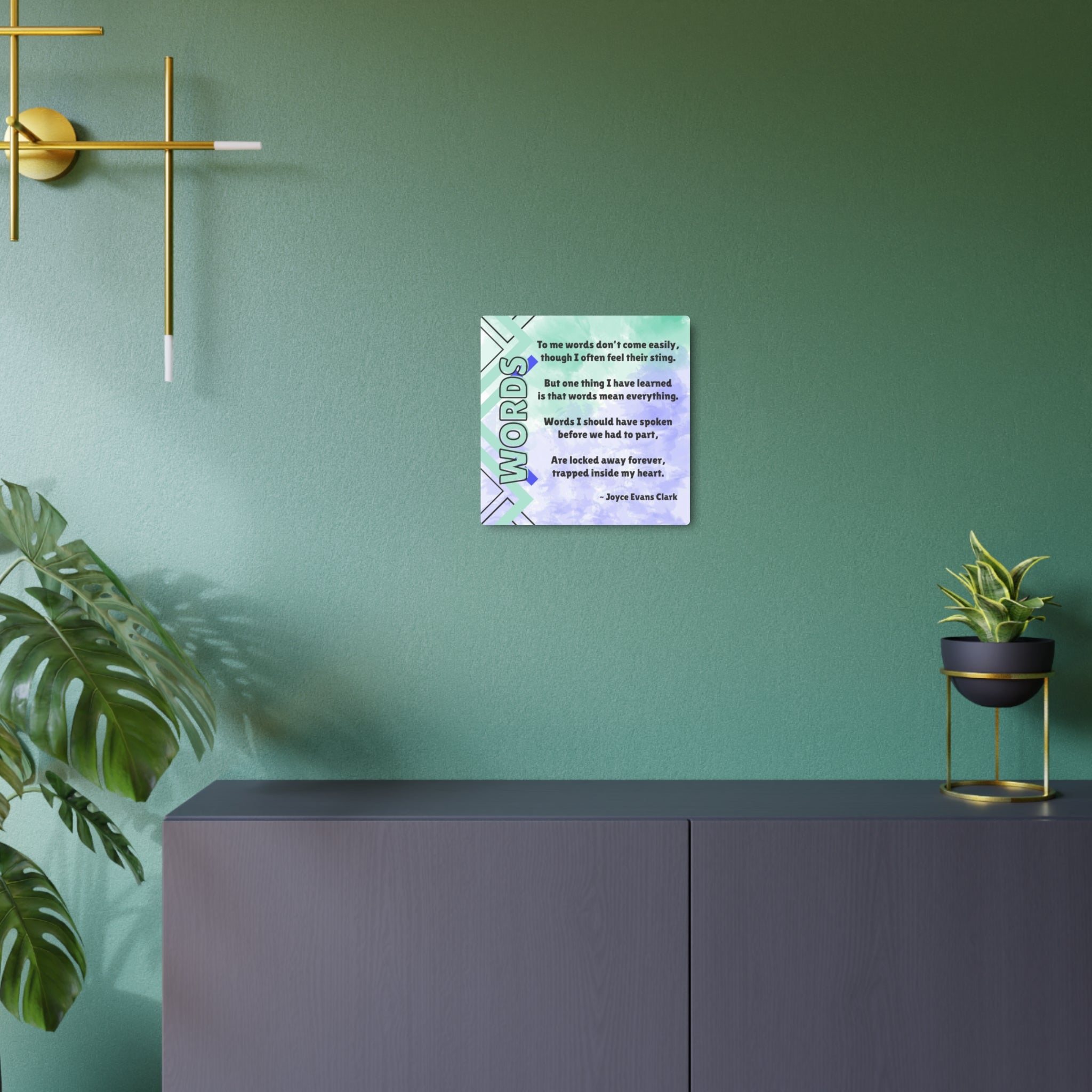 Words Poetry Metal Wall Art Sign, by JEC - Decor, Home, Artwork - EpiAl's Shop