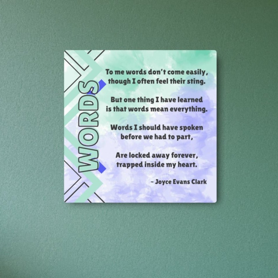 Words Poetry Metal Wall Art Sign, by JEC - Decor, Home, Artwork - EpiAl's Shop